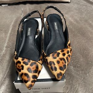 Nine West Natural Multi Pony sz 11m sling back